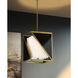 Aspect LED 12 inch Coal And Soft Brass Pendant Ceiling Light